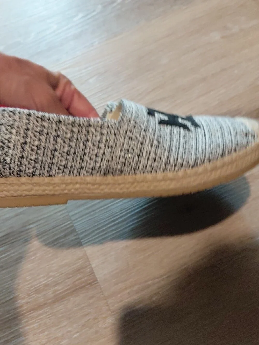 Women's Slip-On Casual Espadrilles in Cream and Black